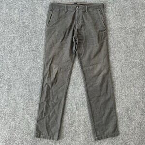 Hugo Boss Pants Men 34‎ X 33 Grey Bowery Regular Fit Straight  Trouser Textured